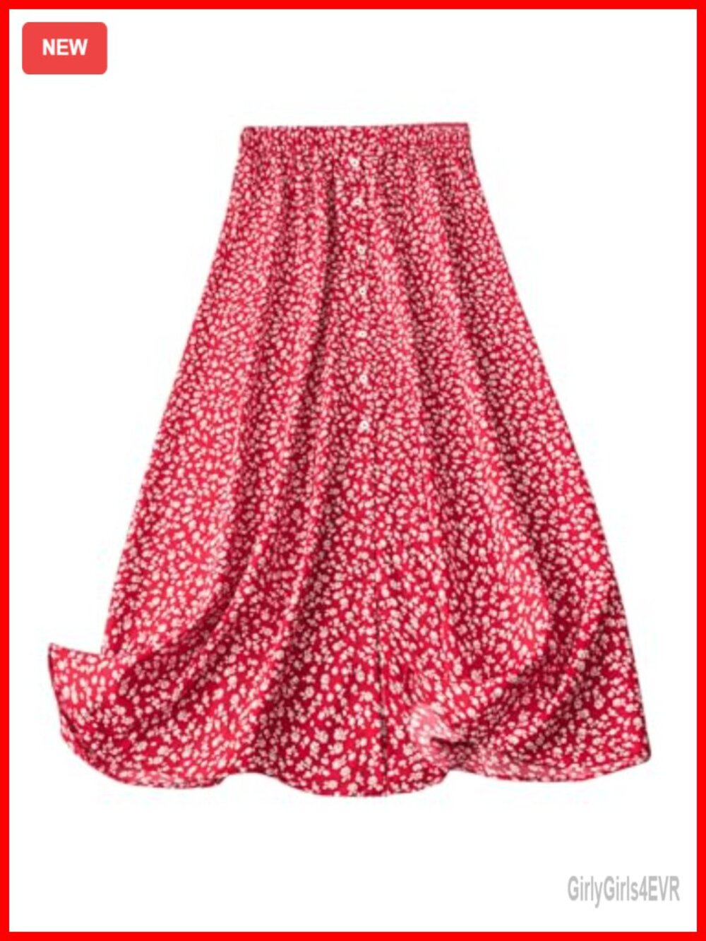 Plus Size Floral Maxi Skirt High Waisted A-Line Flowy Long Skirt with Pockets